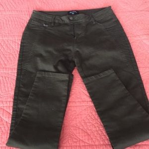 Olive Green Moto Jeggings